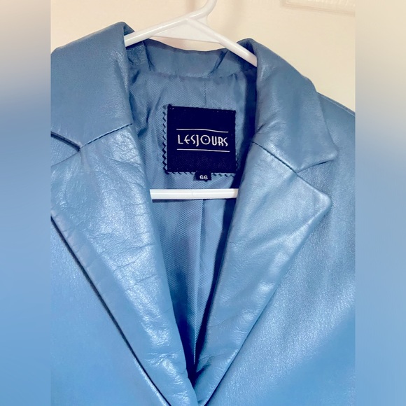 LES JOURS Leather Jacket - Size 66 - Picture 4 of 4